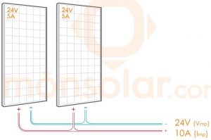 conexion paralelo placas solares