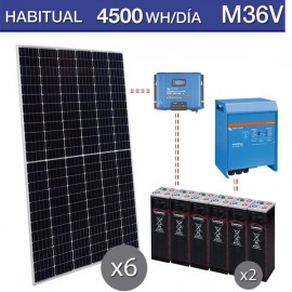 Kit solar victron de 4500Wh/día durante todo el año M36V