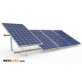 Estructura con INCLINACIÓN, 4 paneles solares de longitud 2000mm en Vertical