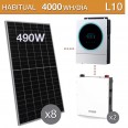 Kit solar Litio 5600W potencia y 4000Wh/día con batería de 10,24kWh - L10