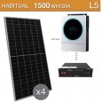 Kit solar Litio 5600W potencia y 1500Wh/día con batería de 3,6kwh - L5
