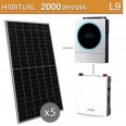 Kit solar Litio 5600W potencia y 2000Wh/día con batería de 4,8kwh - L9