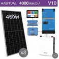 Kit solar Victron-Litio 5000W potencia y 4000Wh/día con batería de 9,6kwh - V10
