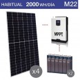 Kit solar 3000W potencia y 2000Wh/día consumo habitual - M22