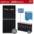Kit solar 5000W potencia y 5500Wh/día consumo habitual - P7
