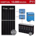Kit solar 5000W potencia y 13000Wh/día consumo habitual - P11