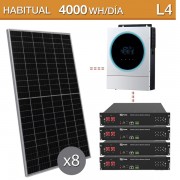 Kit solar con baterías de litio Dyness 9,6kwh - L4