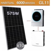 Kit solar con placas grandes y batería de Litio de 14,4kwh - GL11