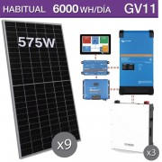 Kit placas solares grandes Victron-Litio batería de 14,4kwh - GV11