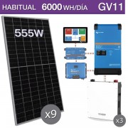 Kit placas solares grandes Victron-Litio batería de 14,4kwh - GV11