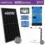Kit solar Victron-Litio 5000W batería 14,4kwh - V11