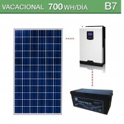 kit solar de 1000 vatios para un consumo veraniego de 700wh/día