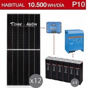 Kit solar para vivienda habitual con consumo de 10500Wh/dia