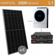 Kit solar Litio 5600W potencia y 2000Wh/día con batería de 4,8kwh - L1
