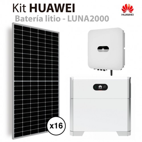 Kit solar aislado de 6000Wh/día y 6kW de potencia pico con baterías de  Litio