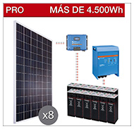 Kits solares PRO para consumo elevado